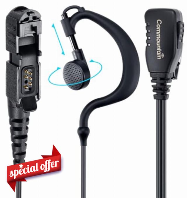 Commountain XPR 3500e XPR 3300e Earpiece with Mic Compatible for Motorola Radios XPR3300e XPR3500e XPR3300 XPR3500