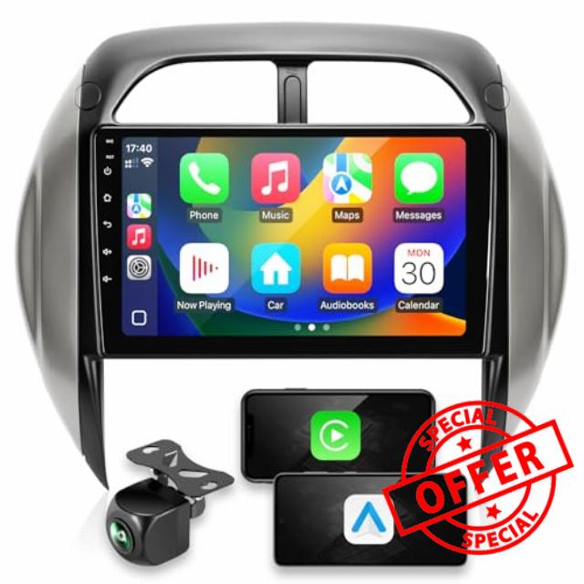 for Toyota RAV4 Radio Compatible with Wirelessly Carplay Android Auto Upgrade Android Car Stereo Bluetooth Navigation Touchscreen GPS FM Multimedia Player Backup Camera Head Unit (2004-2005)