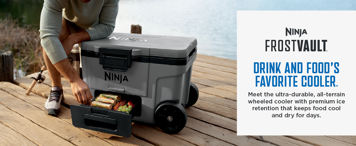 Ninja, Cooler, water cooler, small cooler, ice chest, electric cooler, dry ice, beach cooler