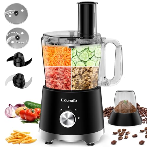 Ecunafix 600W Vegetable Chopper BPA Free with 6.8oz Grinder