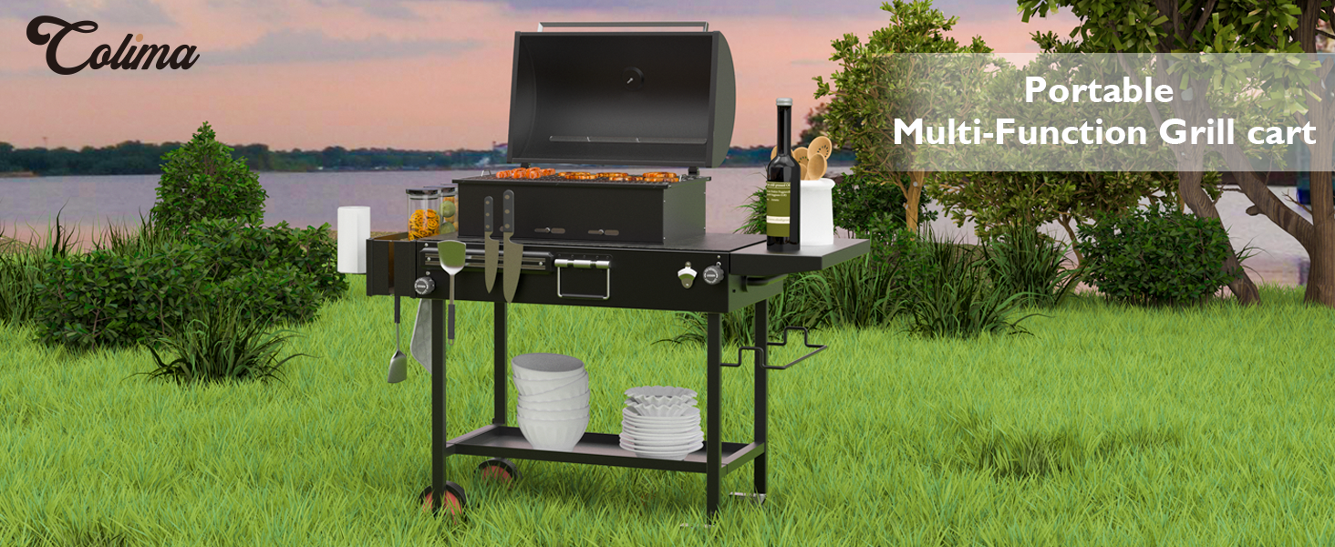 Portable Multi-Function Grill cart
