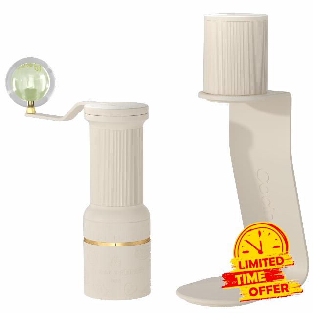 Cocinare x Chanoir Limited Edition Paris Art Electric Coffee Grinder Bundle with Stand