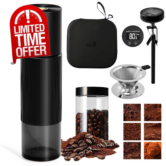 Portable Burr Coffee Grinder Kit 4-IN-1