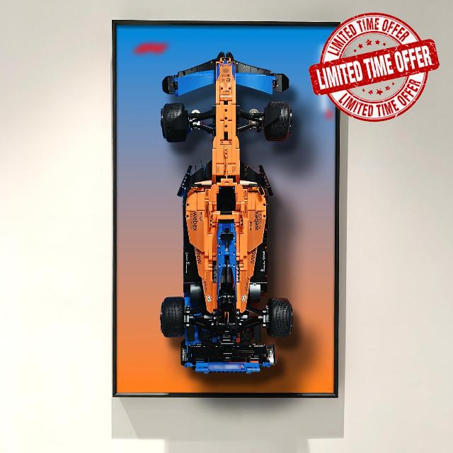 Display Wallboard for Lego Technic 42141 McLaren Formula 1 2022 Replica Race Car