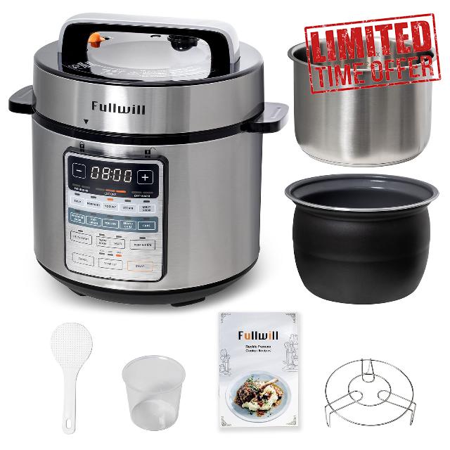 Fullwill Electric Pressure Cooker 6QT Dual Pots