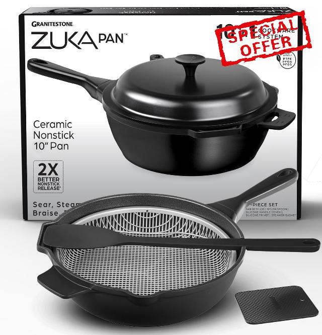 ZUKA Ceramic Pan by Granitestone