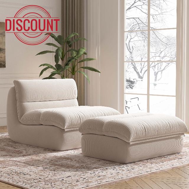 Bean Bag Chair with Ottoman