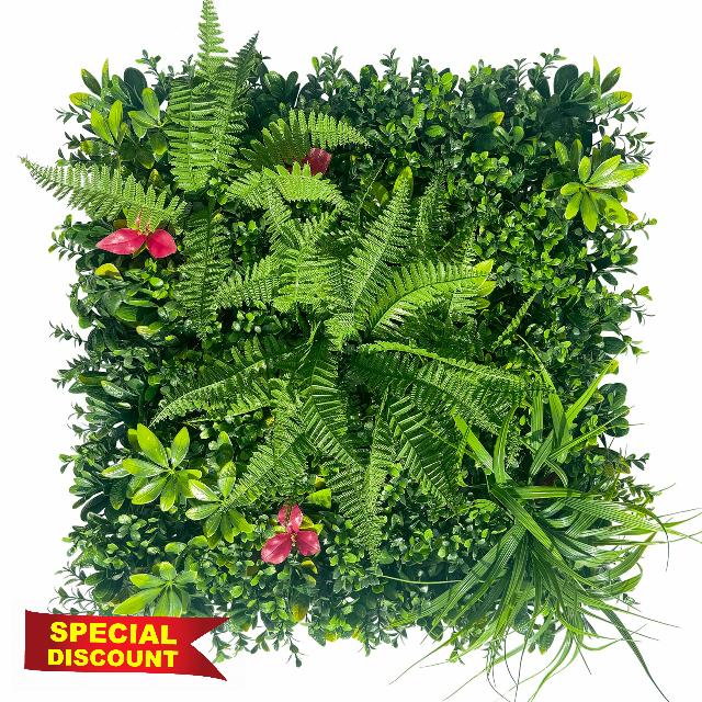 Artificial Grass Wall Backdrop Panels: 20X20 in 12P UV-Anti Greenery Boxwood Panels for Indoor Outdoor Green Plant Wall Decor & Ivy Fence Covering Privacy