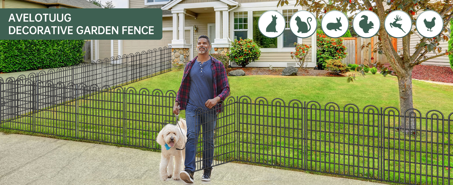 Garden Animal Barrier Fence with Gate