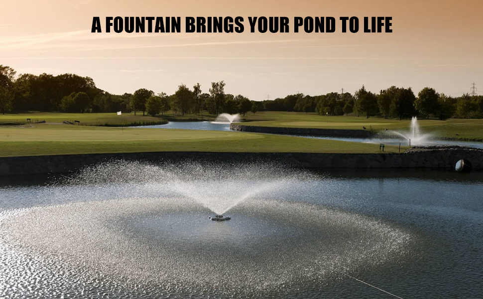 Fully Automatic 110V, 750W (1HP) Floating Fountain and Pond Aerator