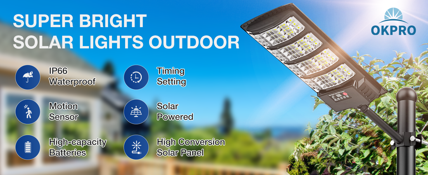 solar street lights outdoor