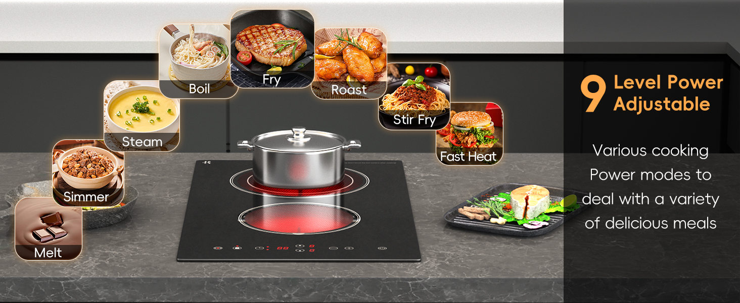2 Burner electric cooktop