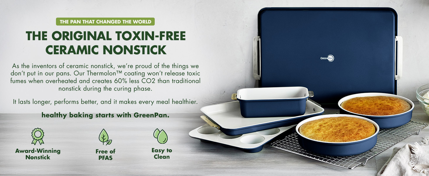GreenPan, Ceramic Nonstick, PFAS-Free, Non-Toxic, Bakeware, Reserve