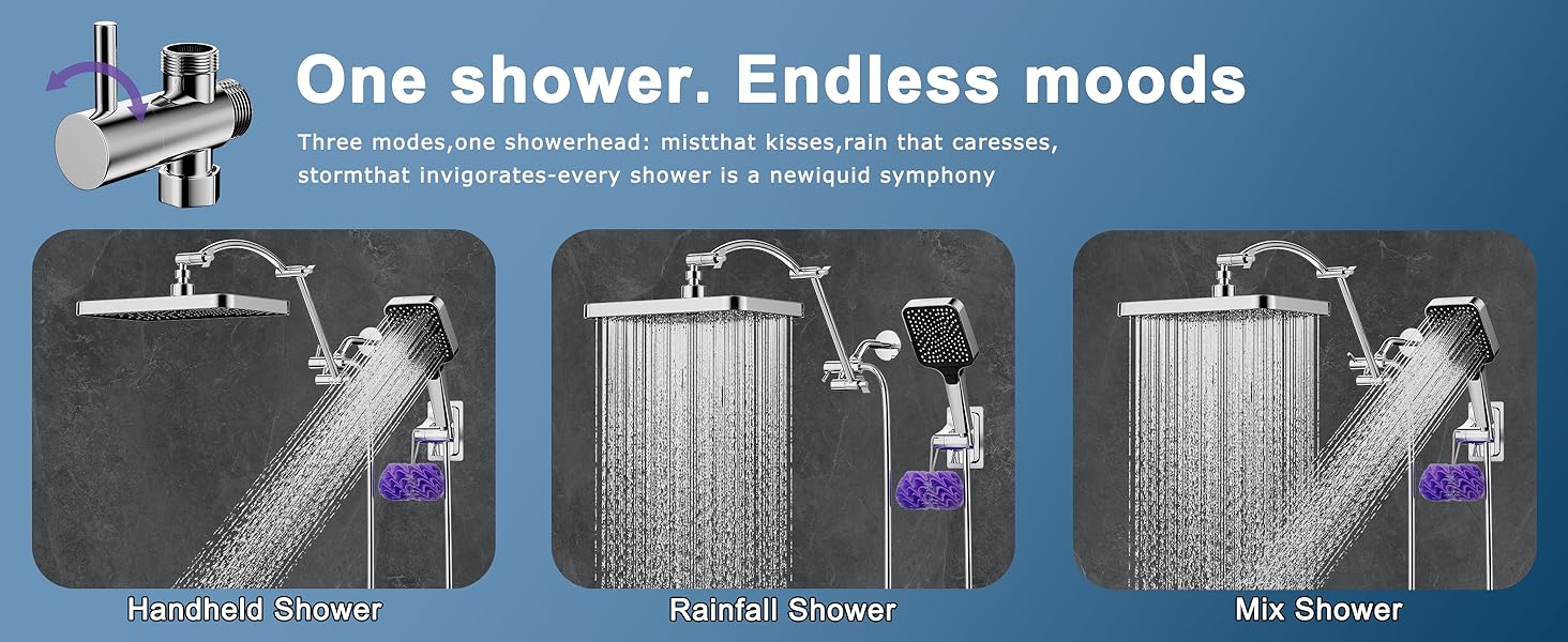 shower heads with handheld spray combo