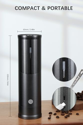 Portable Burr Grinder Capacity 50g w/Magnetic Cover
