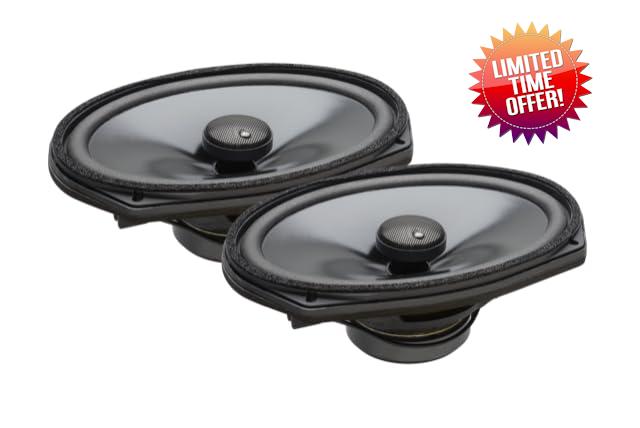 PowerBass OE692T-CN2 2-Ohm 6 x 9 Thin Mount Direct Fit - Chrysler RAM Nissan OEM Coaxial / 60Wmrs - 120Wmax