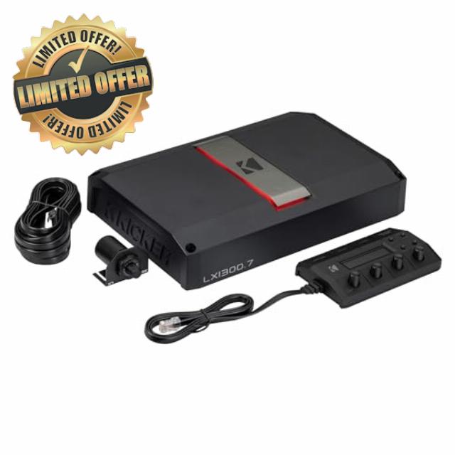 Kicker LX1300.7 7-Channel Amplifier - 4-Channels Full Range 125 Watt