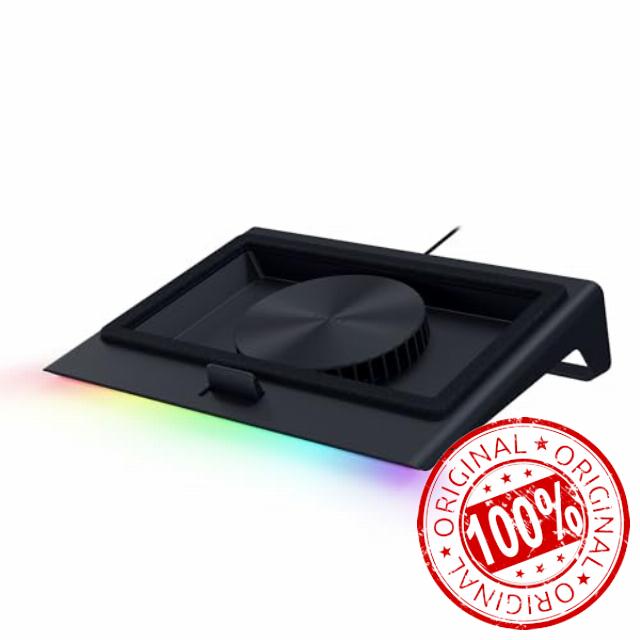 Razer Laptop Cooling Pad: Adaptive Smart - Intelligent Fan Control - Airtight Pressure Chamber - Fits Most Laptops & Macbooks 14” to 18" - Preset & Custom Fan Curves - 3 Port USB Type A - Chroma RGB
