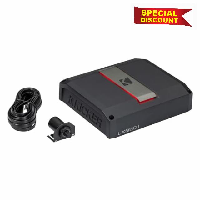 Kicker LX850.1 850w Mono Class-D Subwoofer Amplifier with Smart Bass (51LX8501)