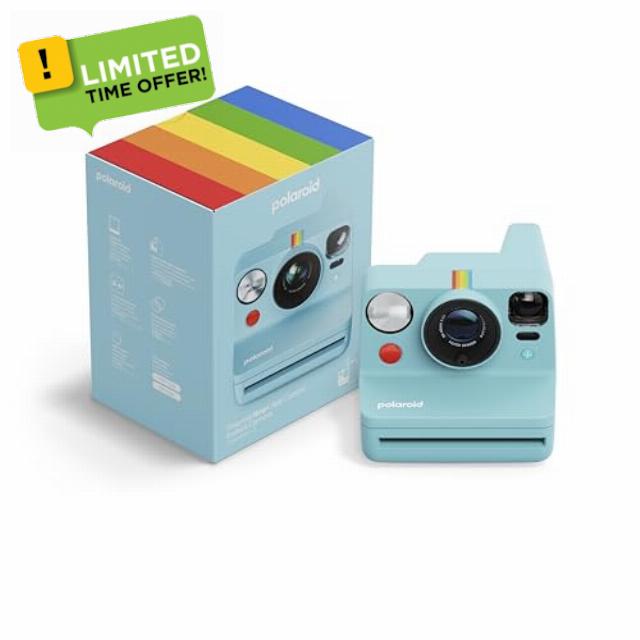 Polaroid Now+ 3rd Generation I-Type Instant Film Camera - Bluetooth Connected App Controlled - Artic Blue - Camera Only No Film (9163)