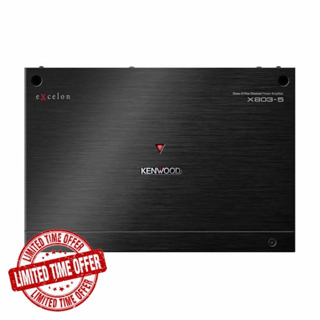 KENWOOD eXcelon X803-5 Class D 5-Channel Power Amplifier – 1600W All-in-One Amp for Superior Sound Quality