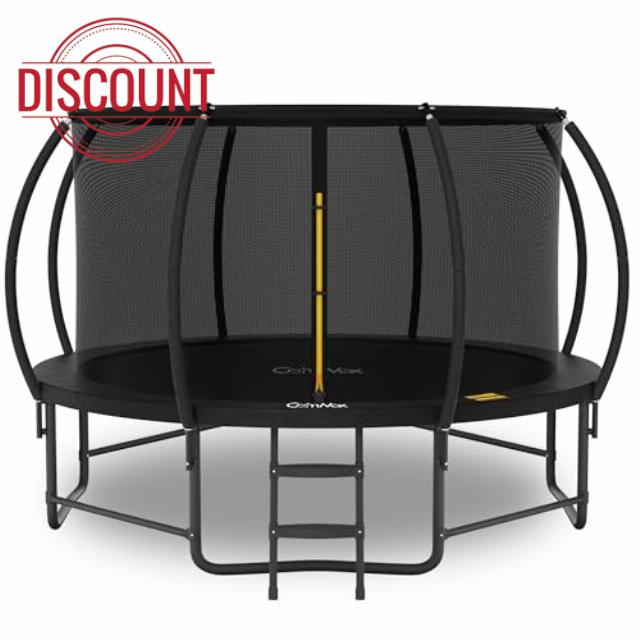 14FT 12FT 10FT 16FT Trampoline with Safety Enclosure & Weather Cover – ASTM Certified