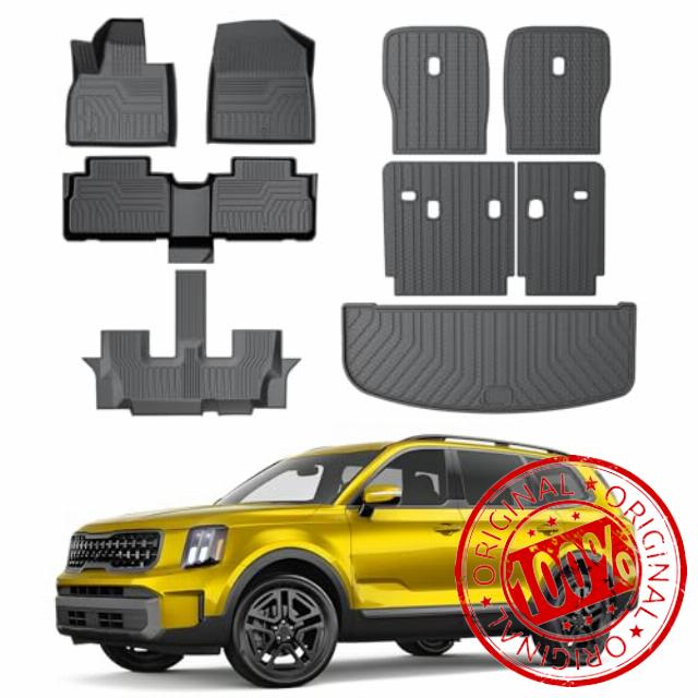 KUST Floor Mats Cargo Mat Set for 2020-2025 Kia Telluride 7 Seats