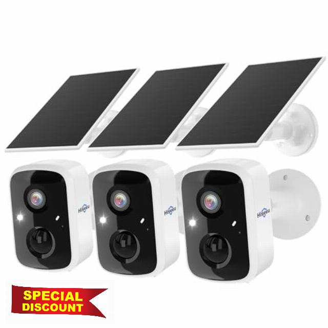 Hiseeu Solar Camera Security Outdoor