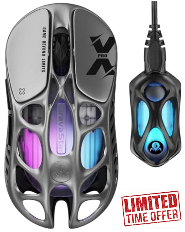 GravaStar Mercury X Pro Wireless Gaming Mouse – 32