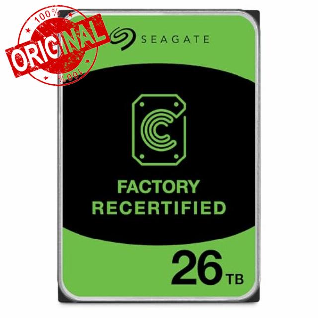 Seagate (Recertified Exos X 26TB Internal Hard Drive HDD - 3.5 in CMR SATA 6Gb/s