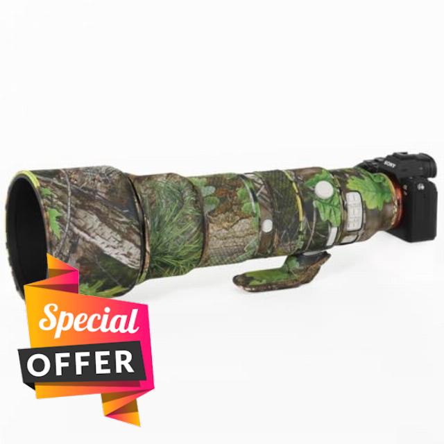ZZQ&CCF Waterproof Camo Lens Coat for Sony FE 400-800mm f/6.3-8 G OSS Camouflage Lens Rain Protective Cover SEL400800-#LYMC Green Leaf