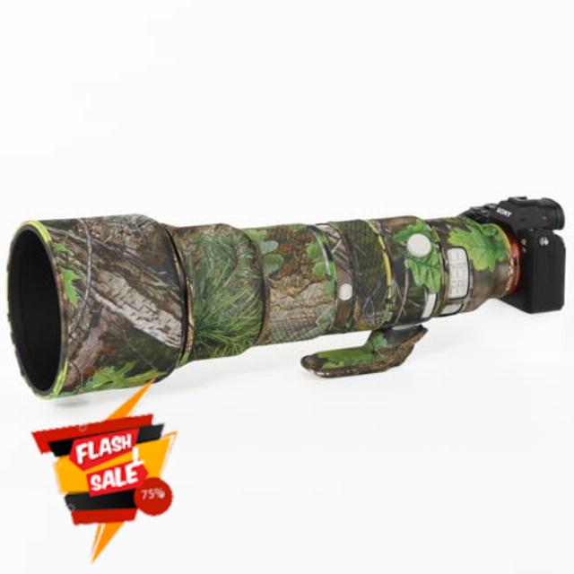 CHASING BIRDS Camouflage Waterproof Lens Coat for Sony FE 400-800mm F6.3-8 G OSS Rainproof Lens Protective Cover SEL400800 (Green Leaf Camouflage