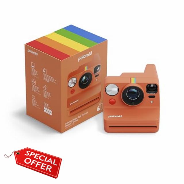 Polaroid Now+ 3rd Generation I-Type Instant Film Camera - Bluetooth Connected App Controlled - Coral - Camera Only No Film (9162)
