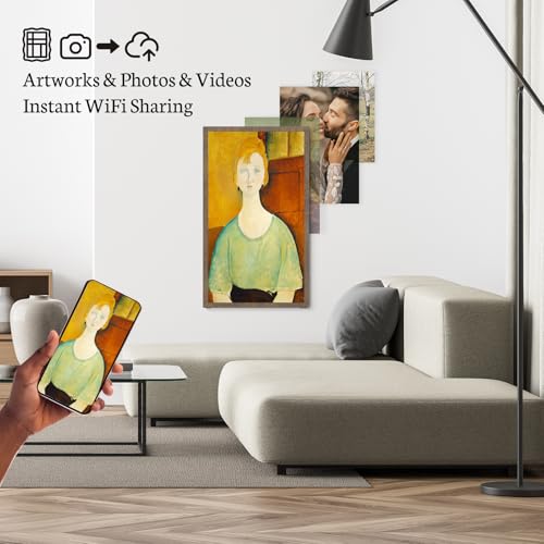 1920x1080 FHD WiFi Electronic Photo Frame Display 32GB Remote Control