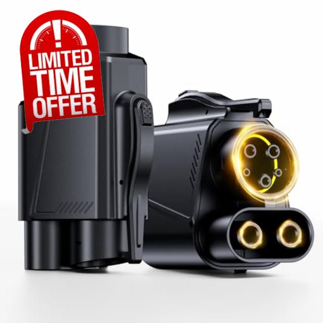 NACS to CCS1 Car Adapter 500A 1000V Tesla Charger Adapter for EV Fast Charging at Tesla Supercharger Stations Electric Vehicle Fast DC Charging Adapter Compatible with Ford GM Rivian Volvo EVs