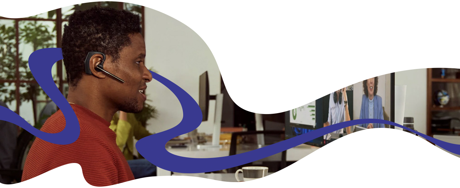 Hands-free Bluetooth earpiece designed for comfort and long-lasting wear during work and travel