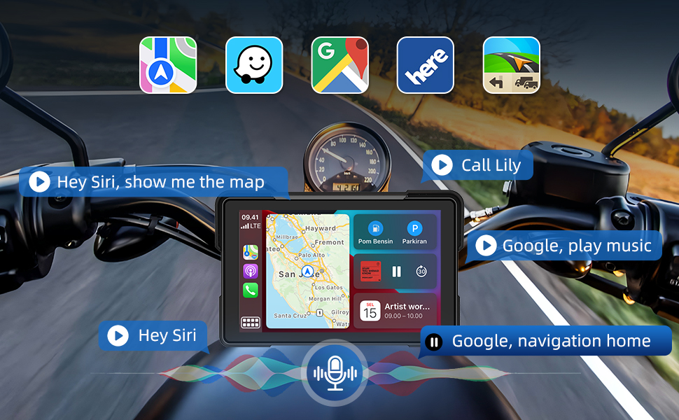carplay screen for motorcycle
