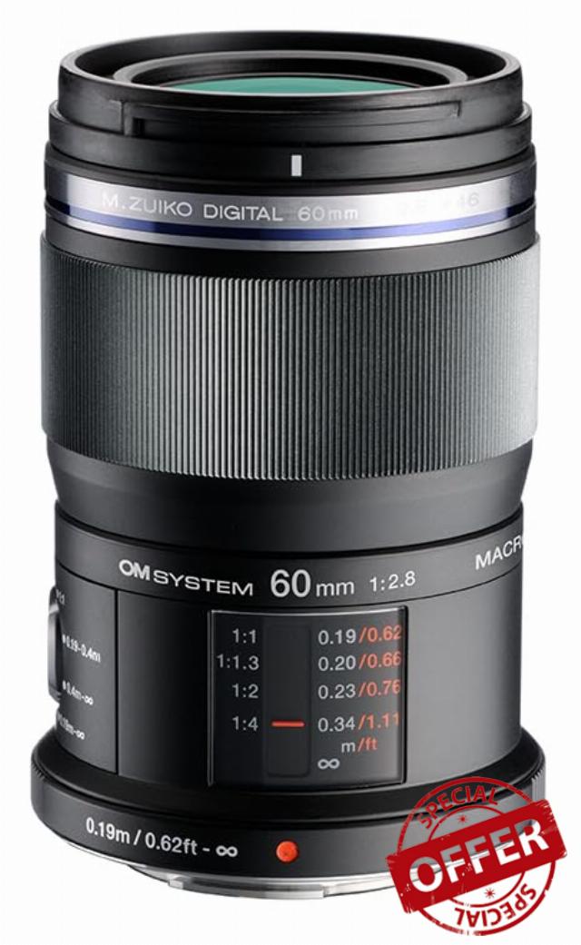 OM SYSTEM Olympus M.Zuiko Digital ED 60mm F2.8 Macro for Micro Four Thirds System Camera