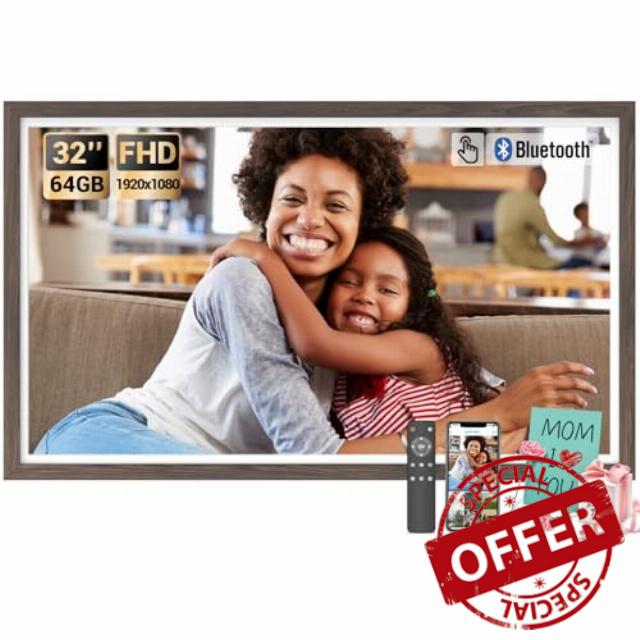 BSIMB 32 Inch Touchscreen Large Digital Picture Frame
