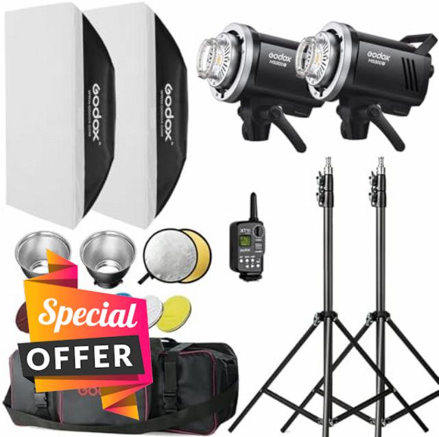 Godox MS300V Studio Strobe Light Kit for Photography
