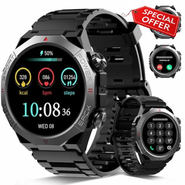 Military Watches for Men (Answer/Make Calls)