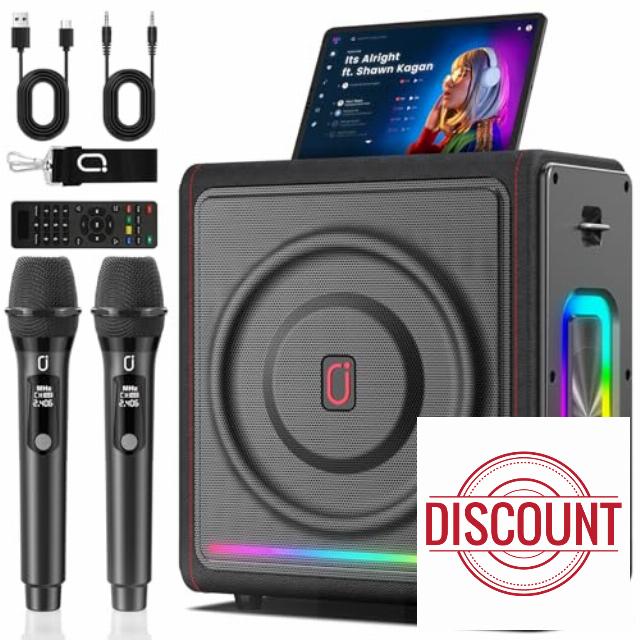 Karaoke Machine with 2 Microphones