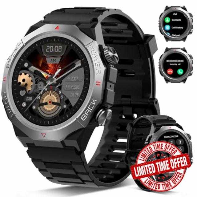 Military Smart Watches for Men(Answer/Make Calls)