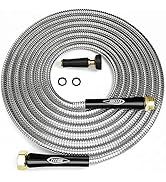 TITAN Garden Hose 50FT | NON-EXPANDING Durable, Flexible, Ultra Lightweight, Extra Strength Fabri...