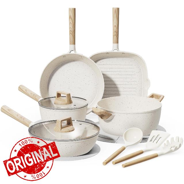 14 Piece Pots and Pans Set Non Stick