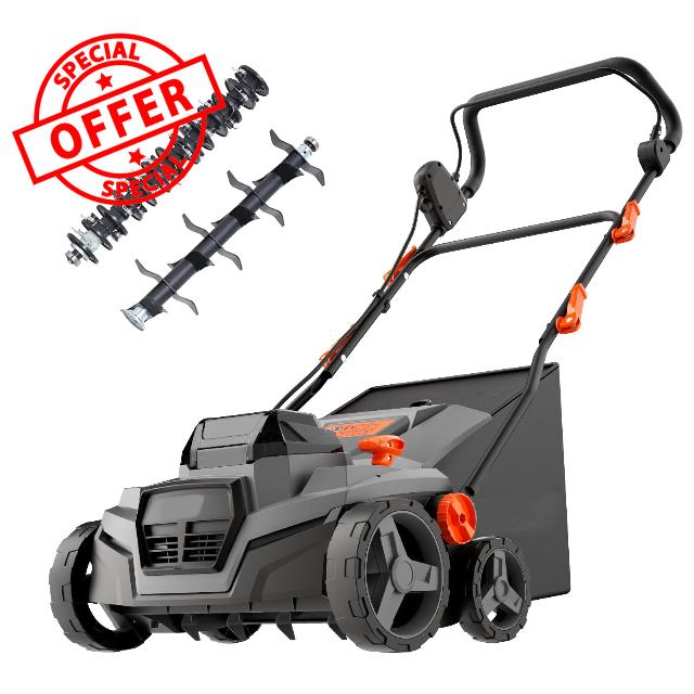 Cordless 15IN 2-in-1 Scarifier & Dethatcher Compatible with Dewalt 20v Battery (Tool Only)