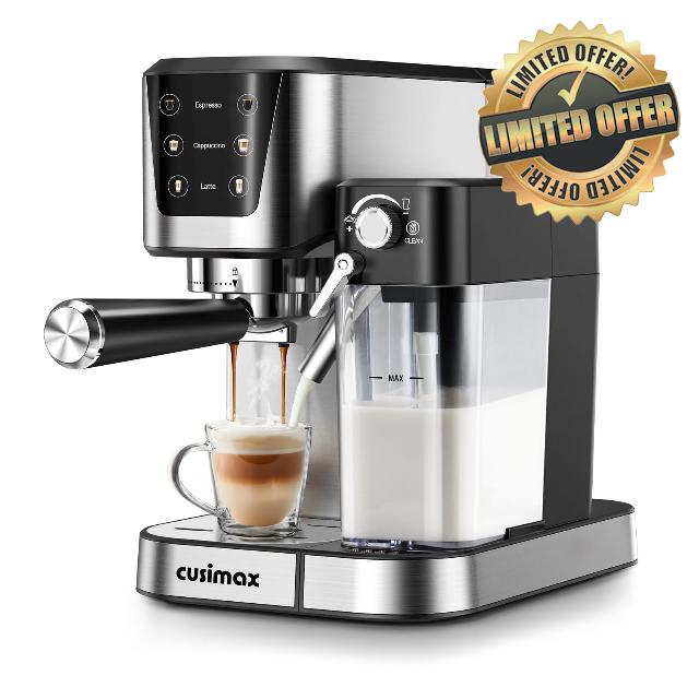 CUSIMAX Espresso and Cappuccino Machine 20 Bar