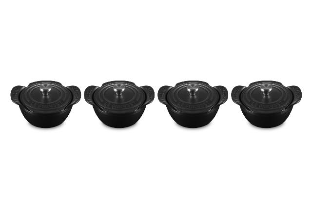 Le Creuset Enameled Cast Iron Gourmand Collection Set of 4 Mini Round Cocotte
