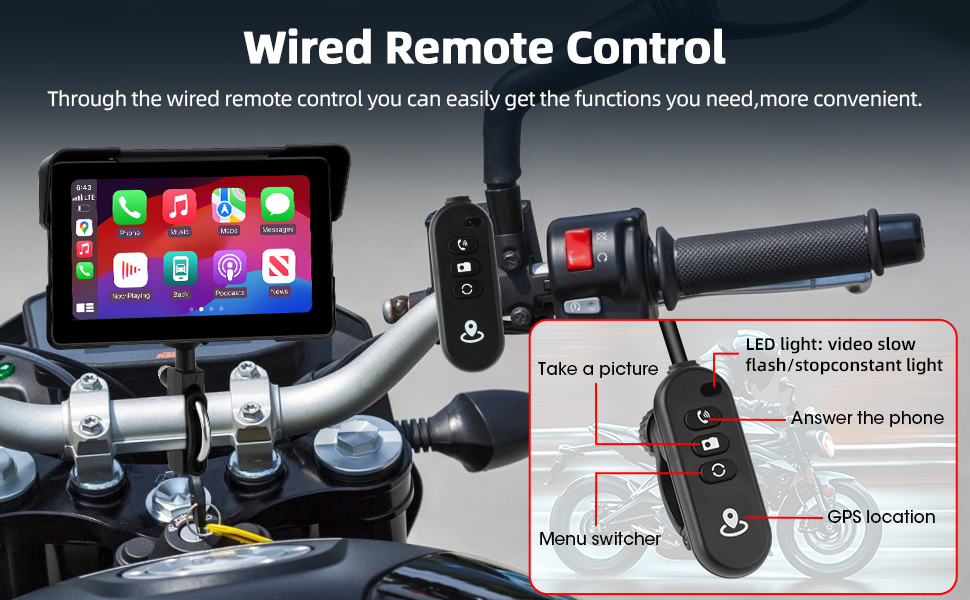 7-inch carplay motorcycle