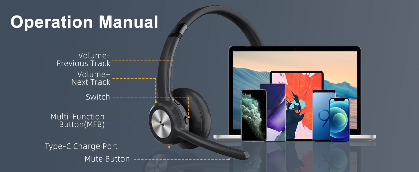 Bluetooth Headset wireless headset trucker headset Single Ear Bluetooth Headsets